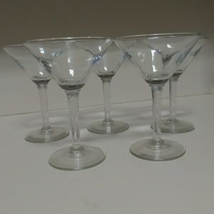 Set of 5 Martini Glasses